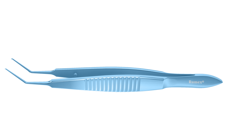028R 4-0300T Utrata Capsulorhexis Forceps, Cystotome Tips, 11.50 mm Straight Jaws, Flat Handle, Length 82 mm, Titanium