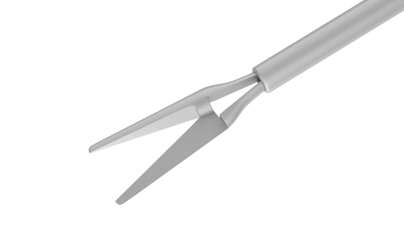 999R 12-211-23H Straight Vitreoretinal Scissors, Attached to a Universal Handle, with RUMEX Flushing System, 23 Ga