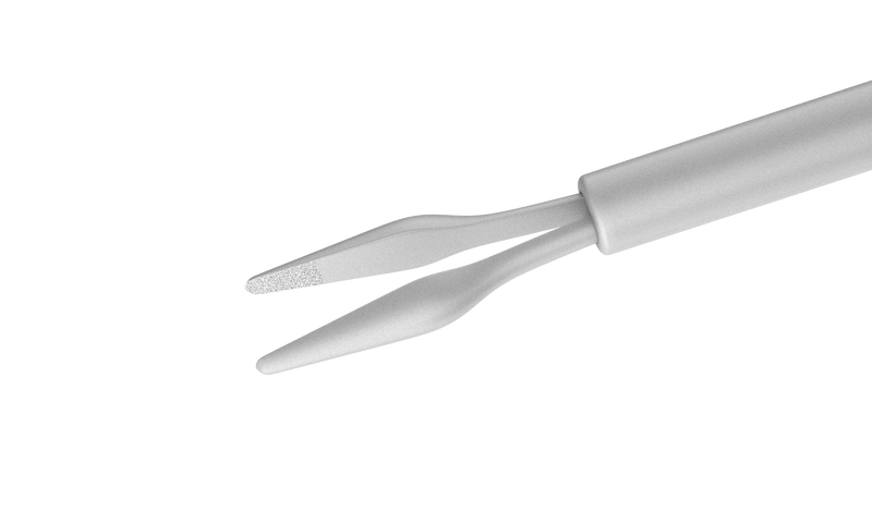 344R 12-301-25D Disposable Gripping Forceps with a Sandblasted Platform, 25 Ga, Stainless Steel, 6 per Box