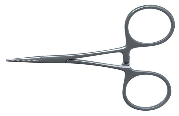 388R 4-120S Hartman Hemostatic Mosquito Forceps, Straight, Serrated jaws, Length 90 mm, Ring Handle, Stainless Steel