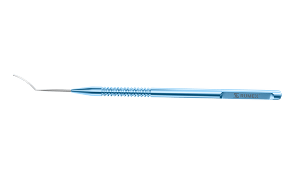 222R 13-138 Corneal Dissector, Curved, Length 127 mm, Round Titanium Handle