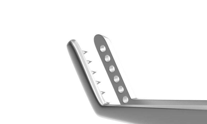 362R 4-130S Jameson Muscle Forceps, Left, 6 Teeth, Slide Lock, Length 100 mm, Stainless Steel