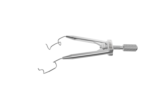 999R 14-0401S Lieberman Temporal Speculum, 14.00 mm V-Shaped Blades, Flat Branches, Adult Size, Length 76 mm, Stainless Steel