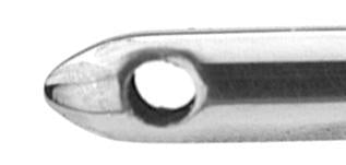 101R 7-081 Irrigation Handpiece for Bimanual Technique, Curved, 21 Ga, Two Ports on Side 0.35 mm, Length 104 mm, Titanium Handle
