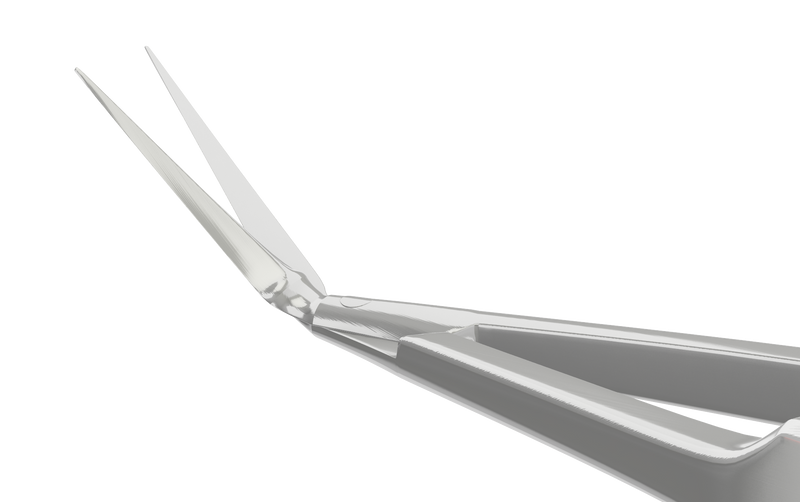 032R 11-0581S Gills-Vannas Capsulotomy Scissors, Angled, Sharp Tips, 10.00 mm Blades, Flat Handle, Length 84 mm, Stainless Steel