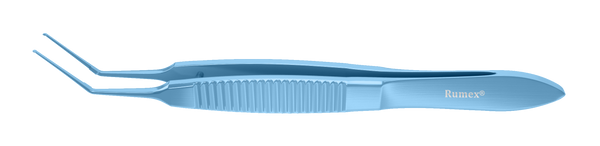 999R 4-030T Utrata Capsulorhexis Forceps, Regular Tips, 11.50 mm Straight Jaws, Flat Handle, Length 82 mm, Titanium