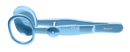 418R 4-1907T Desmarres Chalazion Forceps, Small, 19.80 x 10.40 mm Platform, Length 90 mm, Titanium