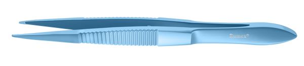 283R 4-042T Cilia Forceps, Narrow, Flat Handle, Length 86 mm, Titanium