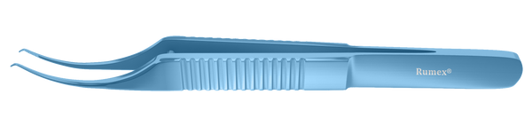 110R 4-053T Colibri-Bonn Corneal Forceps, 0.12 mm, 1x2 Teeth, 5.00 mm Platform, Flat Handle, Length 115 mm, Titanium