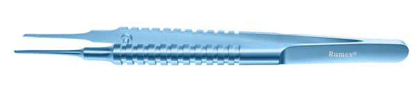 269R 4-0551T Straight Corneal Forceps, Bonn-Catalano Type, 0.12 mm, 1x2 Teeth, Round Handle, Length 105 mm, Titanium