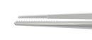 512R 4-100S Iris Forceps with Serrations, Straight Shafts, Flat Serrated Handle, Length 72 mm, Stainless Steel