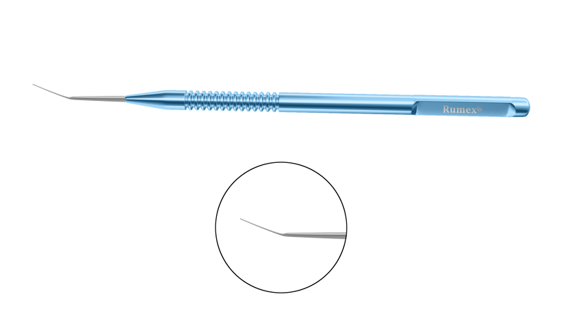 999R 13-014 Straight Spatula, 1.00 mm Wide, 13.00 mm Long, Length 122 mm, Round Titanium Handle