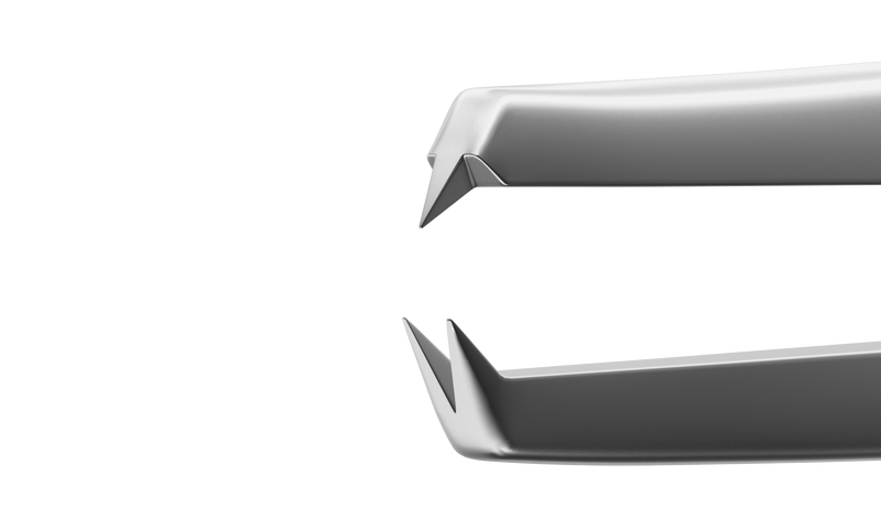 174R 4-0601S Castroviejo Suturing Forceps, 0.30 mm, 1x2 Teeth, 6.00 mm Tying Platform, Flat Handle, Length 108 mm, Stainless Steel