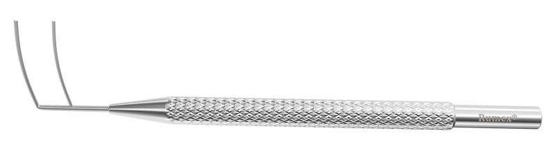 369R 16-012S Harms Trabeculotome, Left, 9 mm Long Pointed Tips with 3.00 mm Spread, Length 51 mm, Stainless Steel