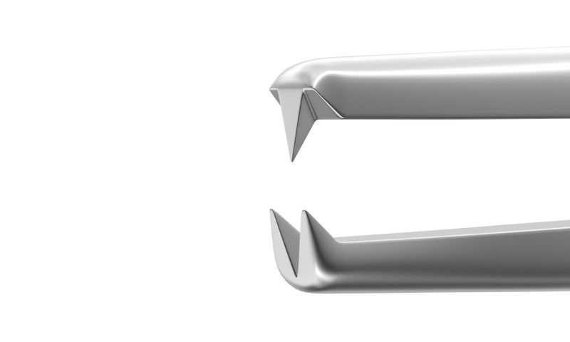 090R 4-0607S Bishop-Harmon Suturing Forceps, 0.30 mm, 1x2 Teeth, 5.00 mm Tying Platform, Length 87 mm, Stainless Steel