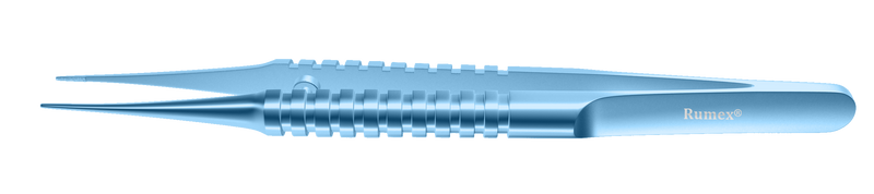 183R 4-185T Tennant Straight Tying Forceps, Extra-Delicate Tips, for 9-0 to 11-0 Sutures, Round Handle, Length 108 mm, Titanium