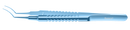 041R 4-03315T Utrata Capsulorhexis Forceps with Scale (6 Engravings, 1.00 mm), Cystotome Tips, 11.50 mm Curved Jaws, Round Handle, Length 110 mm, Titanium