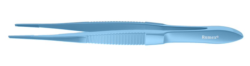 182R 4-2300T Bonaccolto Utility Forceps, Flat Handle, 15.00 mm Atraumatic Serrations, Length 100 mm, Titanium