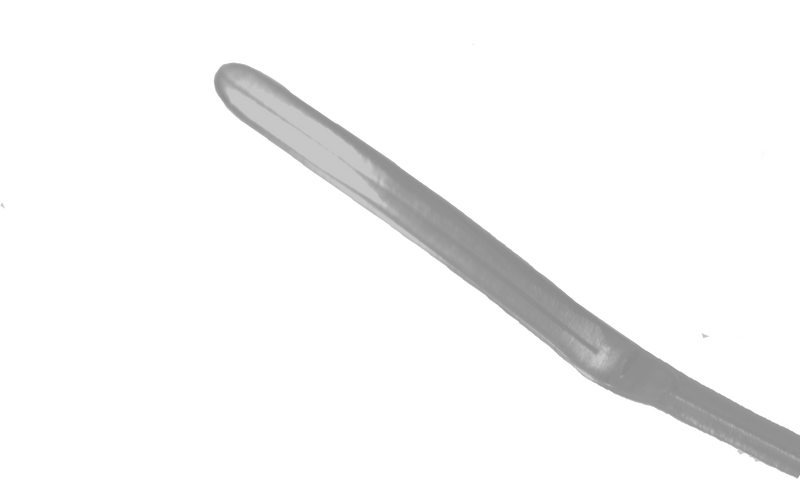 224R 13-171 Spatula for DALK Procedure, 1.00 x 9.00 mm Tip, Length 122 mm, Round Titanium Handle