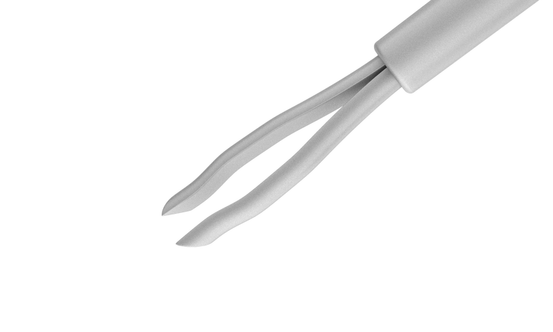 422R 12-4202-23 Asymmetrical End-Grasping  Forceps, Elongated Branches, Designed for Myopic Eyes, 23 Ga, Tip Only