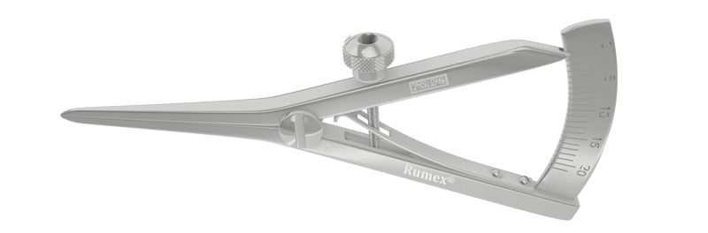 146R 2-010S Castroviejo Caliper, Measure 0-20 mm, Both Sides Scale, Length 87 mm, Stainless Steel