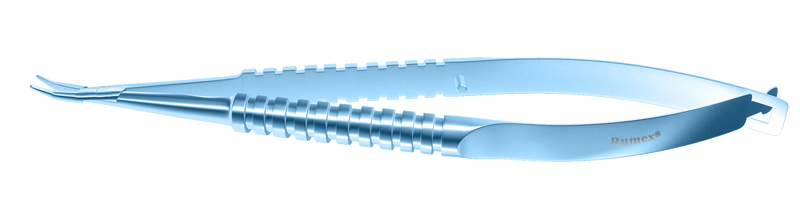 072R 8-051T Barraquer Needle Holder, 8.00 mm Extra Fine Jaws, Curved, without Lock, Long Size, Length 125 mm, Titanium