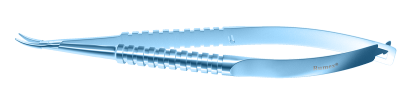 071R 8-071T Barraquer Needle Holder, 12.00 mm Fine Jaws, Curved, without Lock, Long Size, Length 125 mm, Titanium