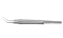 999R 4-03314S Utrata Capsulorhexis Forceps with Scale (2 Engravings at 3.00, 6.00 mm), Cystotome Tips, 11.50 mm Curved Jaws, Round Handle, Length 110 mm, Stainless Steel