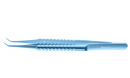 999R 4-1851T Tennant Angled Tying Forceps, Extra-Delicate Tips, for 9-0 to 11-0 Sutures, Round Handle, Length 107 mm, Titanium