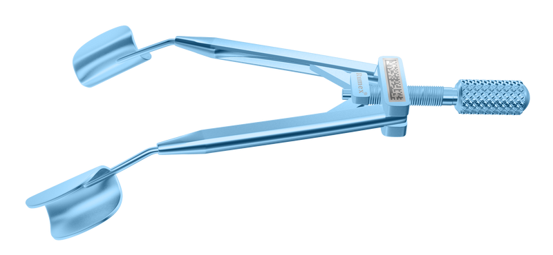 154R 14-0601T Kershner Reversible Speculum, 14.00 mm Solid Blades, Flat Branches, Length 70 mm, Titanium