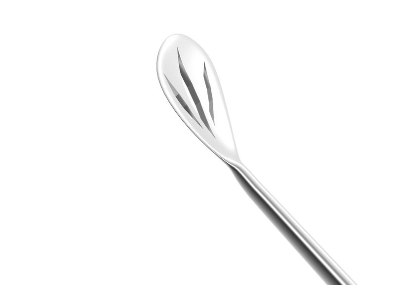 333R 13-110 Paton Spatula And Spoon, Double-Ended, Length 150 mm, Round Titanium Handle