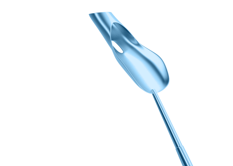 143R 13-150T Spatula-Guide for Corneal Endothelium Implantation, Length 122 mm, Titanium