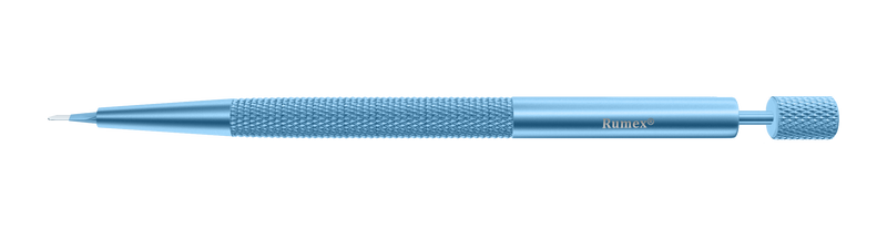 167R 6-10/6-053 Side-Port Diamond Knife, Trifacet Blade, 1.00 mm, Straight, Length 120 mm, Titanium Handle