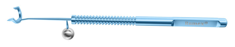 999R 3-192 Lum LRI Gravity Axis Marker, Pre-Op, 14.00 mm, Angled, Horizontal Axis 3' and 9', Length 140 mm, Round Titanium Handle, Stainless Steel Gravity System