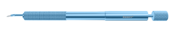 999R 6-20/6-092 Diamond Knife for Glaucoma, Crescent Blade, 2.00 mm, Length 117 mm, Angled Titanium Handle