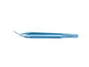 999R 4-0395T Capsulorhexis Forceps with Scale (2.50/5.00 mm), Cross-Action, for 1.50 mm Incisions, Curved Titanium Jaws (8.50 mm), Short Lever (16.00 mm), Medium (91 mm) Flat Titanium Handle, Length 110 mm