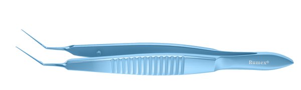 999R 4-0352T Nevyas Capsulorhexis Forceps, Cystotome Triangular Claw-Shaped Tips, 11.50 mm Straight Jaws, Flat Handle, Length 105 mm, Titanium