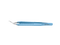 999R 4-0394 Capsulorhexis Forceps with Scale (2.50/5.00 mm), Cross-Action, for 1.50 mm Incisions, Curved Stainless Steel Jaws (8.50 mm), Short Lever (16.00 mm), Medium (91 mm) Round Titanium Handle, Length 110 mm