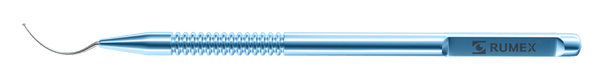 533R 13-183 John DSAEK Stromal Scrubber, Strongly Vaulted Shaft, Length 120 mm, Round Titanium Handle