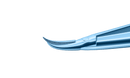 229R 8-040T Barraquer Needle Holder, 12.00 mm Fine Jaws, Curved, with Lock, Medium Size, Length 115 mm, Titanium