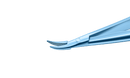 079R 8-091T Barraquer Needle Holder, 12.00 mm Strong Jaws, Curved, without Lock, Long Size, Length 125 mm, Titanium