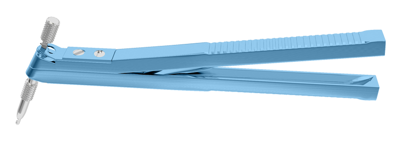 023R 16-010 Rumex Corneoscleral Punch (0.50, 0.75, 1.00, 1.50 mm Tips), Length 122 mm, Titanium Handle