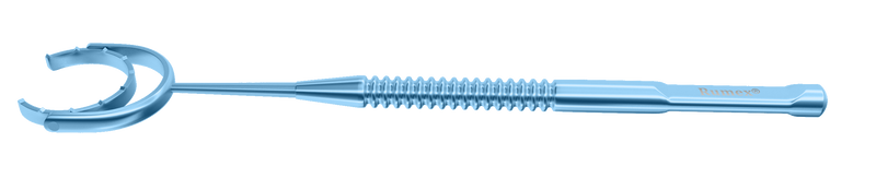 331R 16-036T Fine Thornton Phaco Fixation Ring with Swivel, 3/4 Open 13.00 mm Diameter Ring with Teeth, Length 96 mm, Titanium