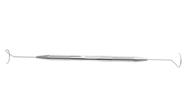 999R 9-031S Pigtail Lacrimal Probe, 8.00 mm Probes with Holes, Polished Tip, Round Handle, Length 125 mm, Stainless Steel