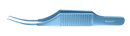 999R 4-0505T Micro Colibri Corneal Forceps, 0.12 mm, 1x2 Teeth, Flat Handle, Length 73 mm, Titanium