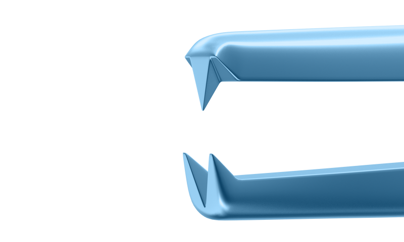 110R 4-053T Colibri-Bonn Corneal Forceps, 0.12 mm, 1x2 Teeth, 5.00 mm Platform, Flat Handle, Length 115 mm, Titanium