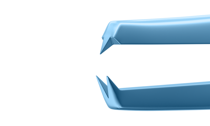 999R 4-054T Colibri Corneal Forceps, 0.12 mm, 1x2 Teeth, 5.00 mm Tying Platform, Round Handle, Length 109 mm, Titanium