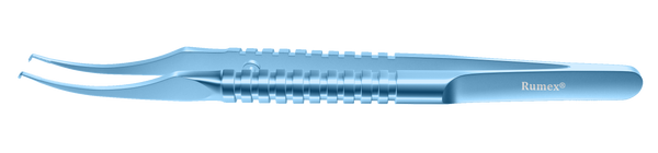 999R 4-0540T Colibri Corneal Forceps, Bonn-Type Tips, 0.12 mm, 1x2 Teeth, 5.00 mm Tying Platform, Round Handle, Length 109 mm, Titanium