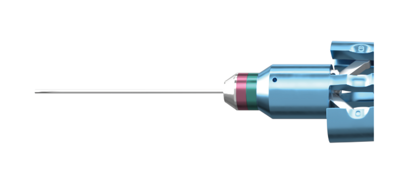 999R 12-301-23H Gripping Forceps with a Sandblasted Platform, Attached to a Universal Handle, with RUMEX Flushing System, 23 Ga